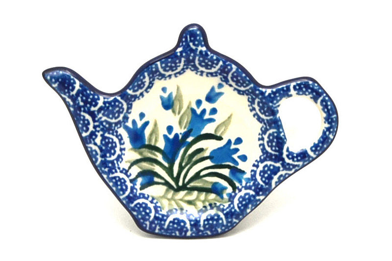Ceramika Artystyczna Polish Pottery Tea Bag Holder - Blue Bells 766-1432a (Ceramika Artystyczna)