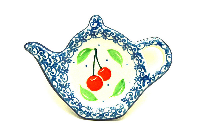 Ceramika Artystyczna Polish Pottery Tea Bag Holder - Cherry Pie 766-2715a (Ceramika Artystyczna)