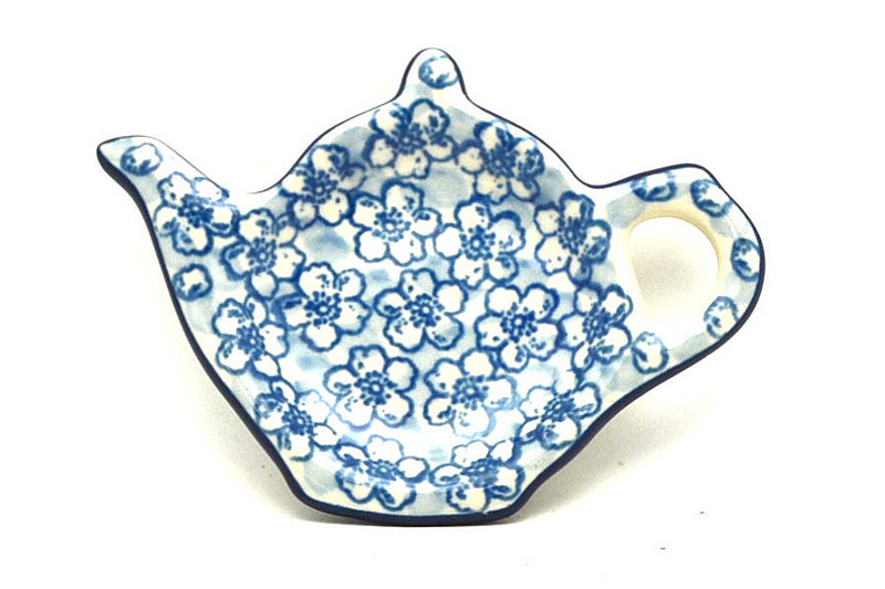 Ceramika Artystyczna Polish Pottery Tea Bag Holder - Daisy Flurry 766-2176a (Ceramika Artystyczna)