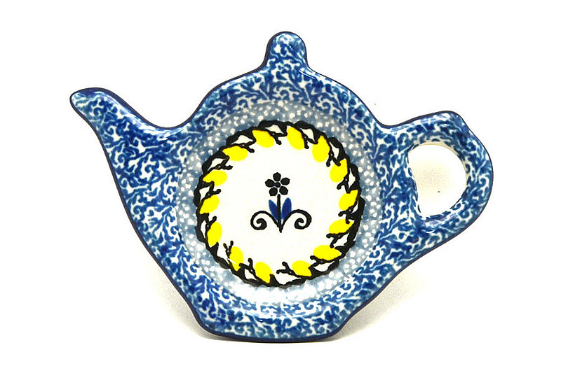 Ceramika Artystyczna Polish Pottery Tea Bag Holder - Daisy Maize 766-2178a (Ceramika Artystyczna)