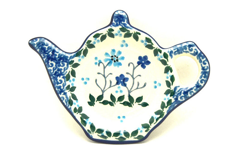 Ceramika Artystyczna Polish Pottery Tea Bag Holder - Georgia Blue 766-2785a (Ceramika Artystyczna)