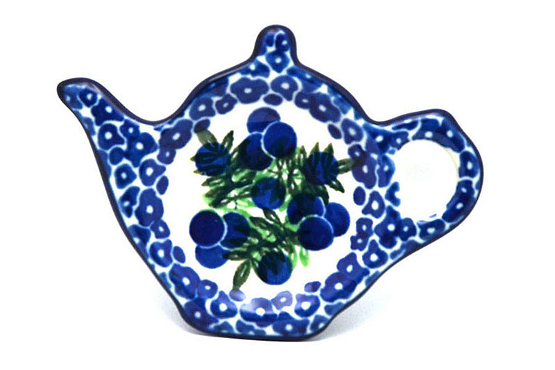Ceramika Artystyczna Polish Pottery Tea Bag Holder - Huckleberry 766-1413a (Ceramika Artystyczna)