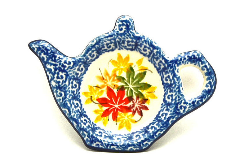 Ceramika Artystyczna Polish Pottery Tea Bag Holder - Maple Harvest 766-2533a (Ceramika Artystyczna)