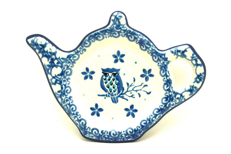 Ceramika Artystyczna Polish Pottery Tea Bag Holder - Night Owl 766-2796a (Ceramika Artystyczna)