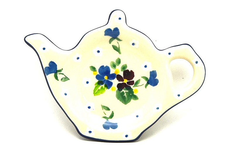 Ceramika Artystyczna Polish Pottery Tea Bag Holder - Plum Luck 766-2509a (Ceramika Artystyczna)