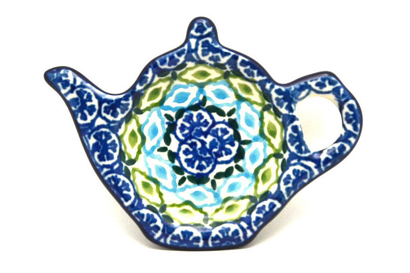 Polish Pottery Tea Bag Holder - Tranquil Tide