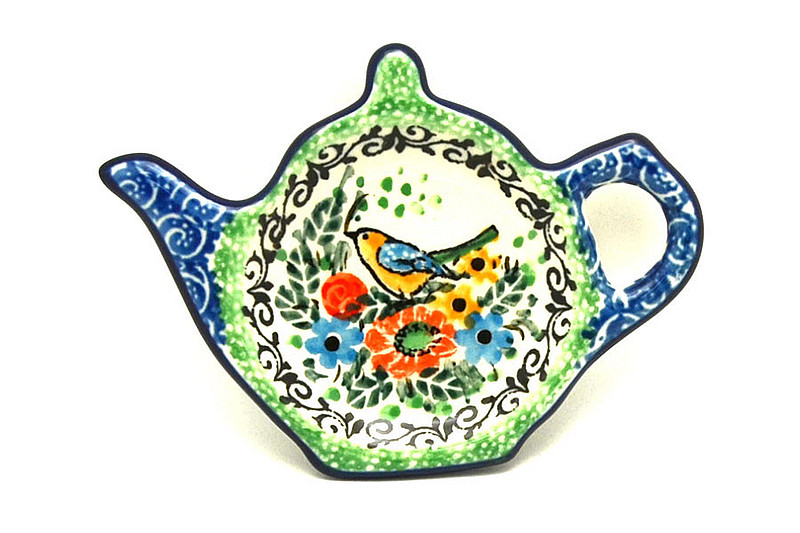 Ceramika Artystyczna Polish Pottery Tea Bag Holder - Unikat Signature - U2517 766-U2517 (Ceramika Artystyczna)