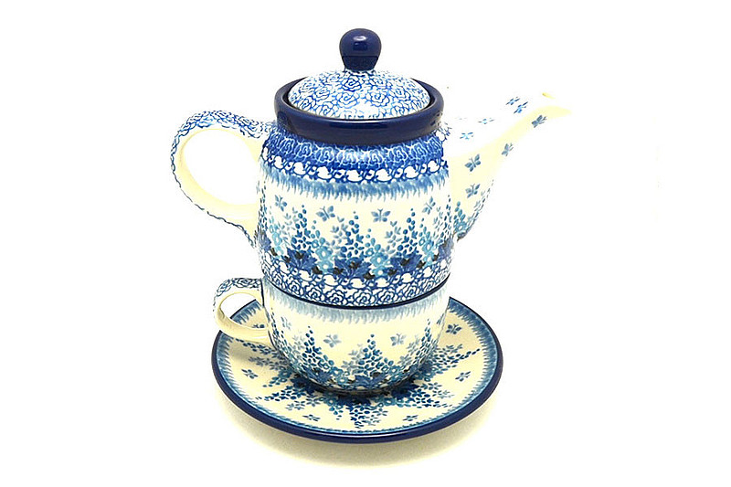 Ceramika Artystyczna Polish Pottery Tea Time for One - Blue Sage 423-3277a (Ceramika Artystyczna)