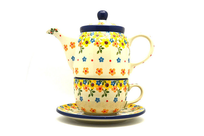 Ceramika Artystyczna Polish Pottery Tea Time for One -Buttercup 423-2225a (Ceramika Artystyczna)