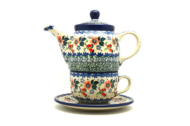 Ceramika Artystyczna Polish Pottery Tea Time for One - Cherry Blossom 423-2103a (Ceramika Artystyczna)