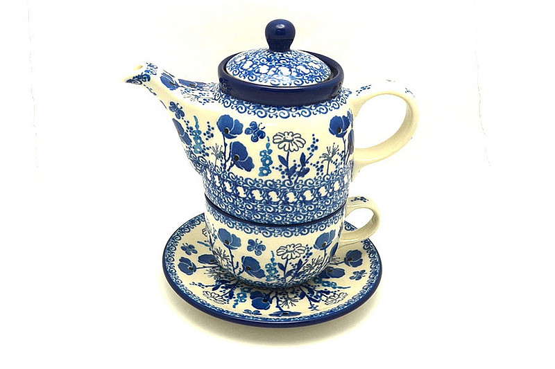 Ceramika Artystyczna Polish Pottery Tea Time for One - Evening Poppies 423-2902a (Ceramika Artystyczna)