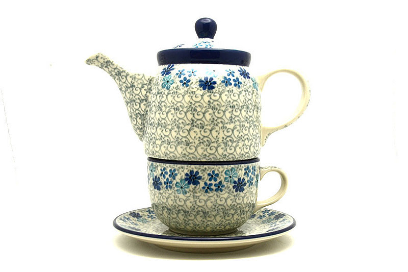 Ceramika Artystyczna Polish Pottery Tea Time for One - Sea Blossom 423-2612a (Ceramika Artystyczna)