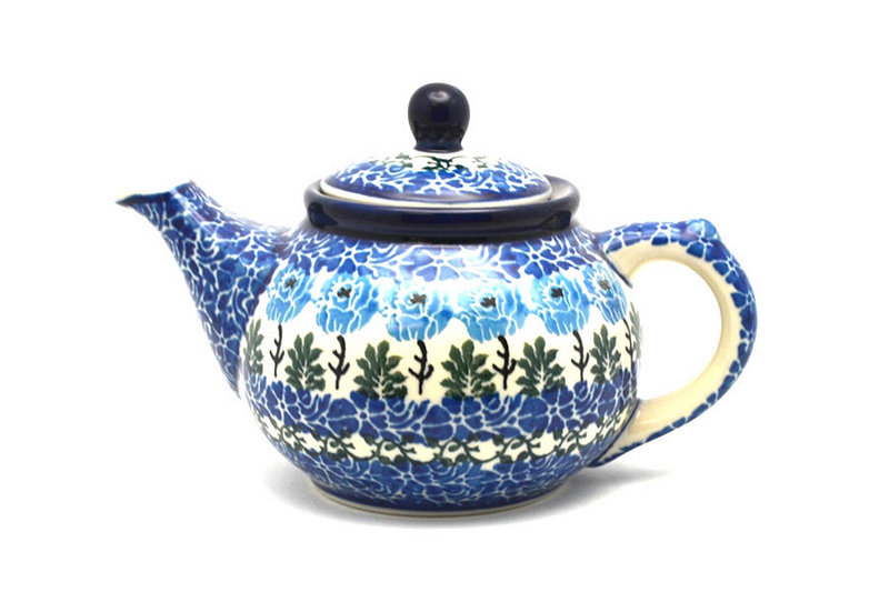 Polish Pottery Teapot - 14 oz. - Antique Rose   