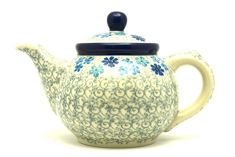 Polish Pottery Teapot - 14 oz. - Sea Blossom