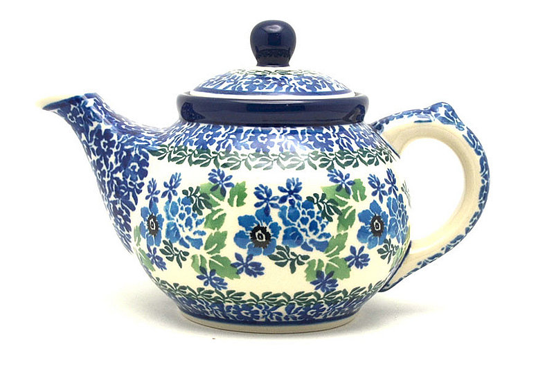 Ceramika Artystyczna Polish Pottery Teapot - 14 oz. - Wild Indigo 120-1865a (Ceramika Artystyczna)