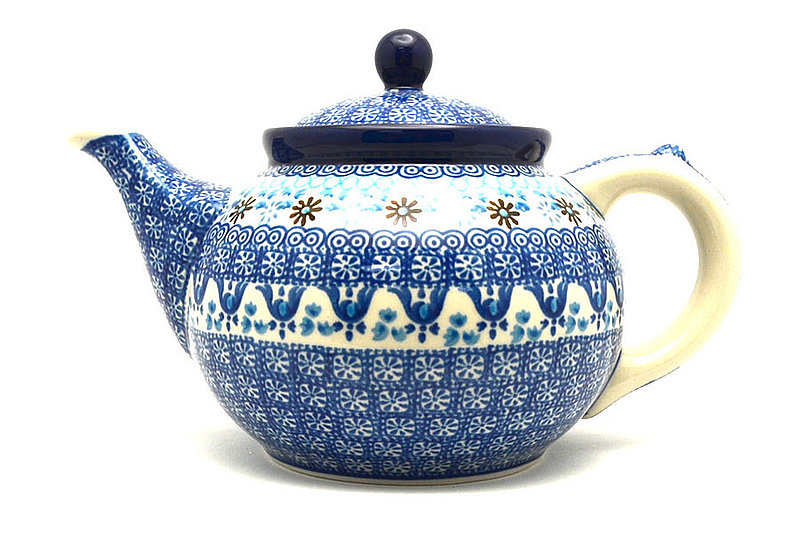 Ceramika Artystyczna Polish Pottery Teapot - 1 1/4 qt. - Blue Yonder 060-2187a (Ceramika Artystyczna)