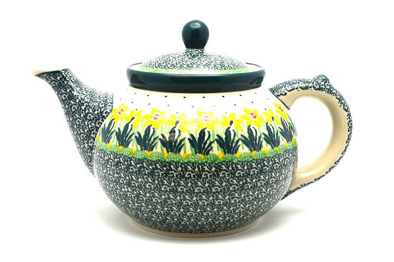 Ceramika Artystyczna Polish Pottery Teapot - 1 1/4 qt. - Daffodil 060-2122q (Ceramika Artystyczna)