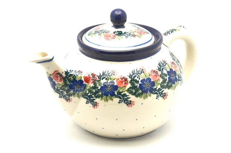 Ceramika Artystyczna Polish Pottery Teapot - 1 1/4 qt. - Garden Party 060-1535a (Ceramika Artystyczna)