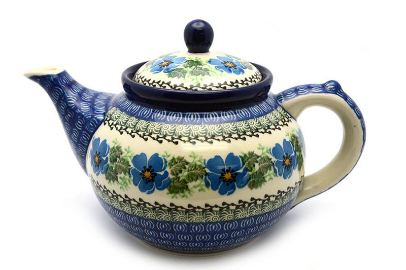 Ceramika Artystyczna Polish Pottery Teapot - 1 1/4 qt. - Morning Glory 060-1915a (Ceramika Artystyczna)