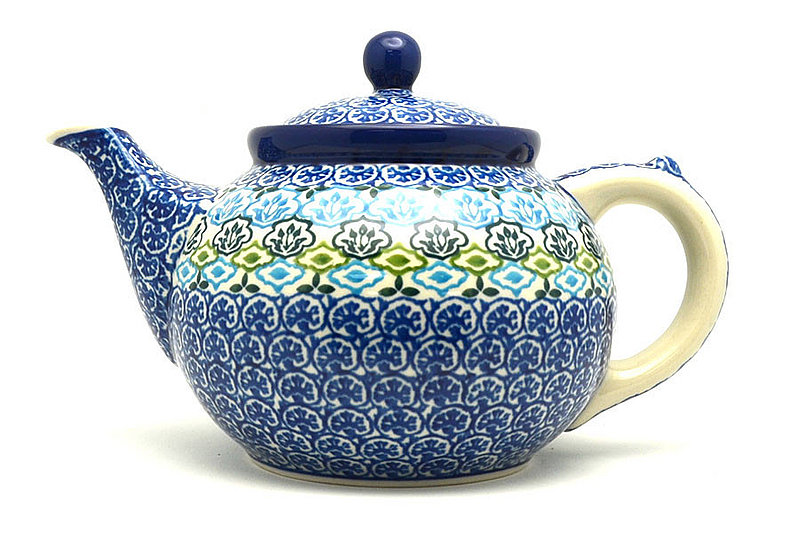 Polish Pottery Teapot - 1 1/4 qt. - Tranquil Tide