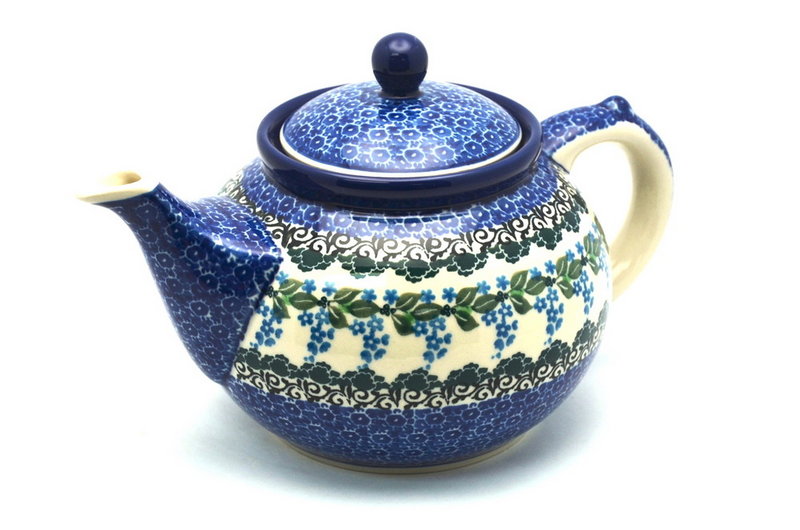 Ceramika Artystyczna Polish Pottery Teapot - 1 1/4 qt. - Wisteria 060-1473a (Ceramika Artystyczna)