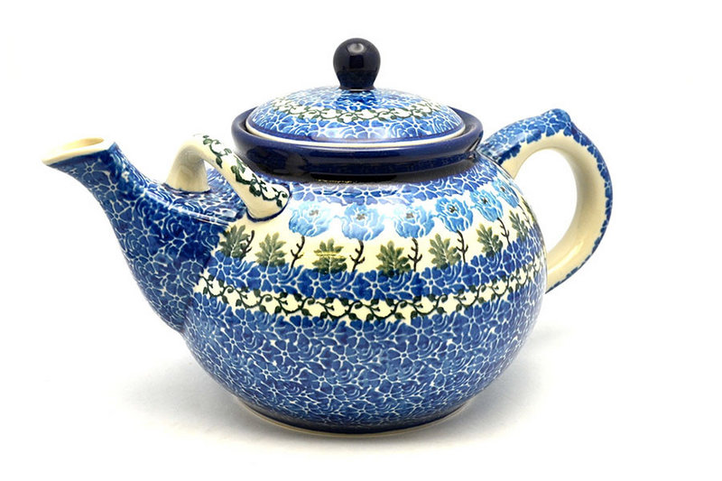 Ceramika Artystyczna Polish Pottery Teapot - 1 3/4 qt. - Antique Rose 444-1390a (Ceramika Artystyczna)