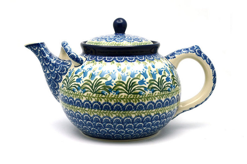 Ceramika Artystyczna Polish Pottery Teapot - 1 3/4 qt. - Blue Bells 444-1432a (Ceramika Artystyczna)