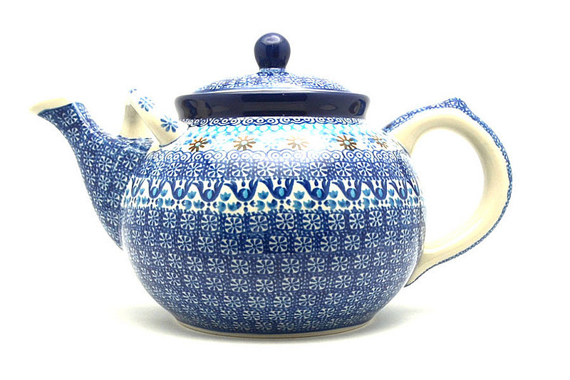 Ceramika Artystyczna Polish Pottery Teapot - 1 3/4 qt. - Blue Yonder 444-2187a (Ceramika Artystyczna)