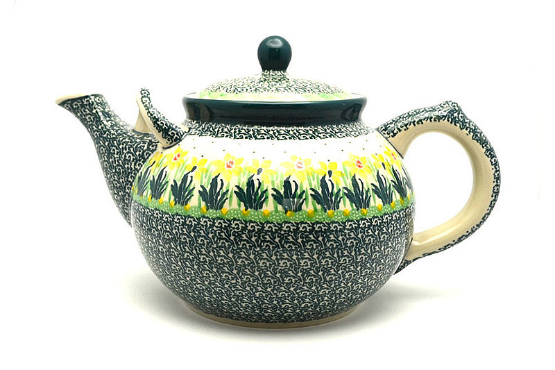 Ceramika Artystyczna Polish Pottery Teapot - 1 3/4 qt. - Daffodil 444-2122q (Ceramika Artystyczna)