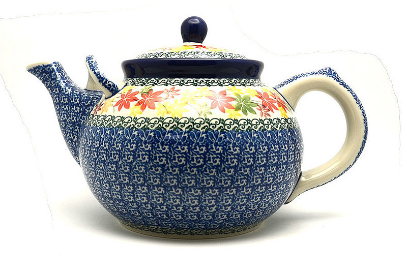 Ceramika Artystyczna Polish Pottery Teapot - 1 3/4 qt. - Maple Harvest 444-2533a (Ceramika Artystyczna)
