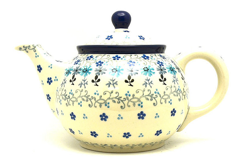 Polish Pottery Teapot - 3/4 qt. - Bachelor Button