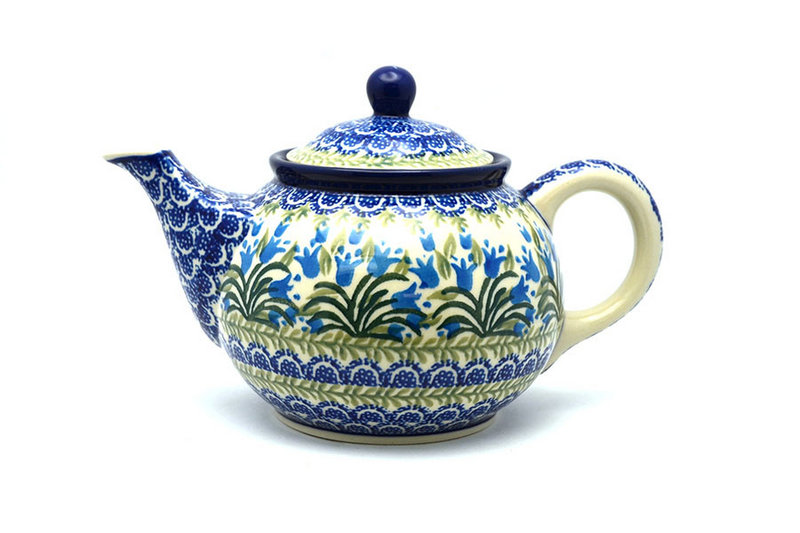 Polish Pottery Teapot - 3/4 qt. - Blue Bells