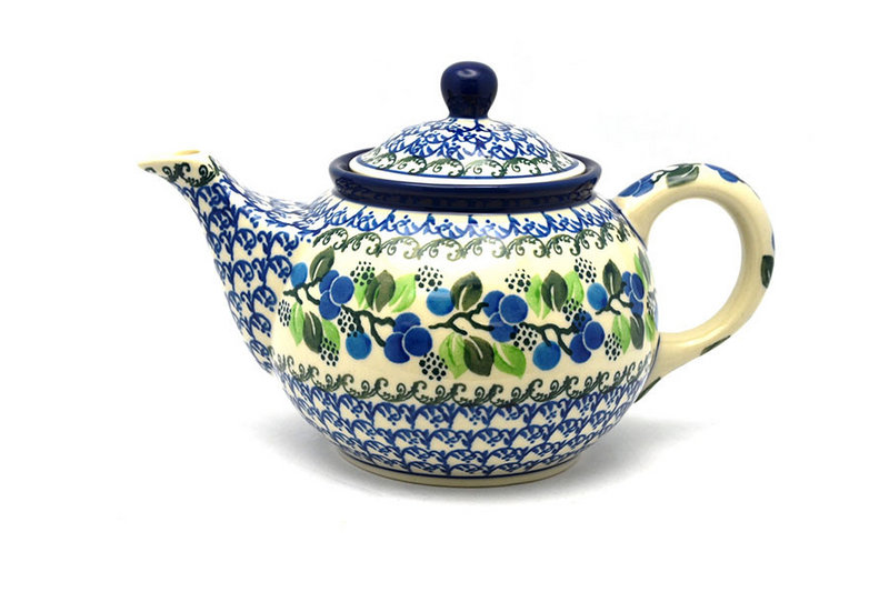 Polish Pottery Teapot - 3/4 qt. - Blue Berries