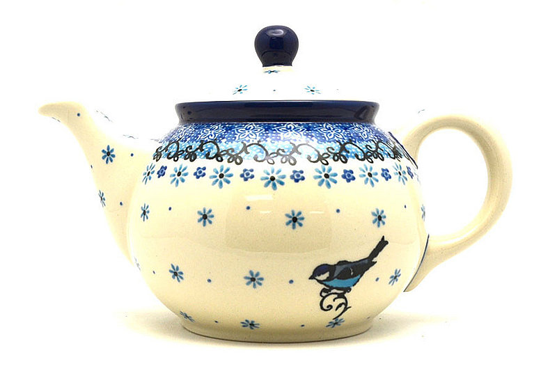 Ceramika Artystyczna Polish Pottery Teapot - 3/4 qt. - Bluebird 264-2529a (Ceramika Artystyczna)