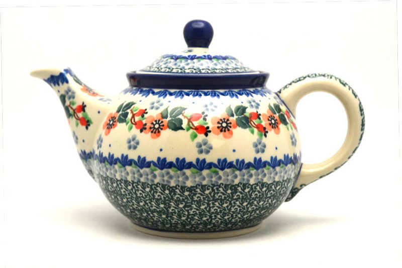 Polish Pottery Teapot - 3/4 qt. - Cherry Blossom