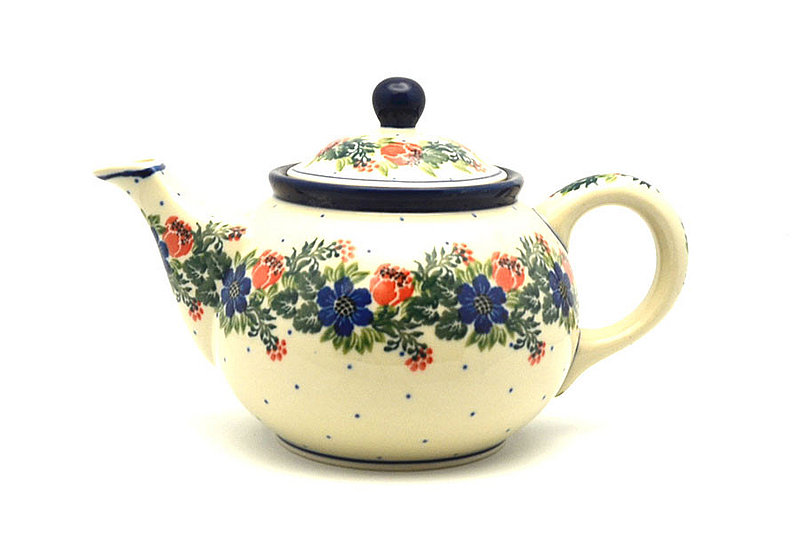 Ceramika Artystyczna Polish Pottery Teapot - 3/4 qt. - Garden Party 264-1535a (Ceramika Artystyczna)