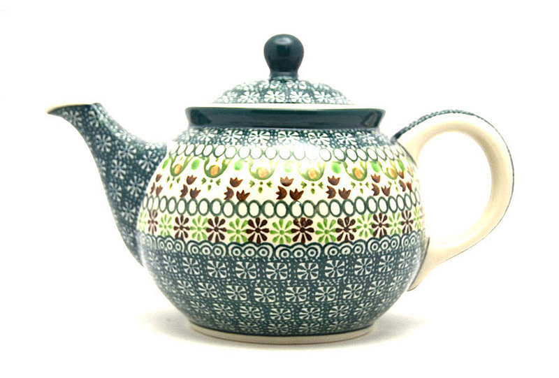 Ceramika Artystyczna Polish Pottery Teapot - 3/4 qt. - Mint Chip 264-2195q (Ceramika Artystyczna)