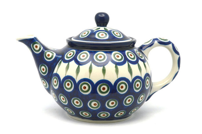 Ceramika Artystyczna Polish Pottery Teapot - 3/4 qt. - Peacock 264-054a (Ceramika Artystyczna)