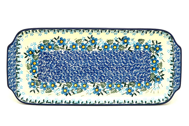 Ceramika Artystyczna Polish Pottery Tray - Appetizer - 12" - Joyful Blue 410-2277a (Ceramika Artystyczna)