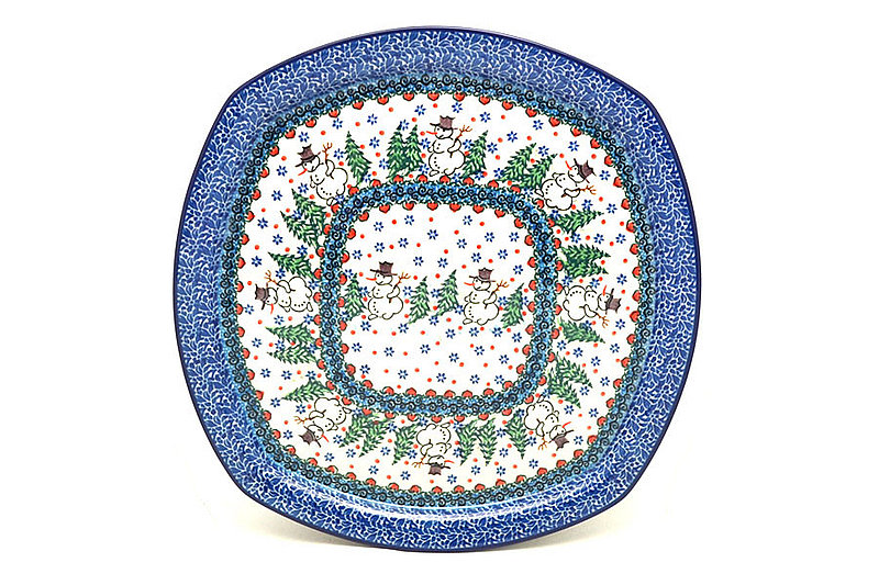 Ceramika Artystyczna Polish Pottery Tray - Rounded Square - Unikat Signature - U4661 F83-U4661 (Ceramika Artystyczna)