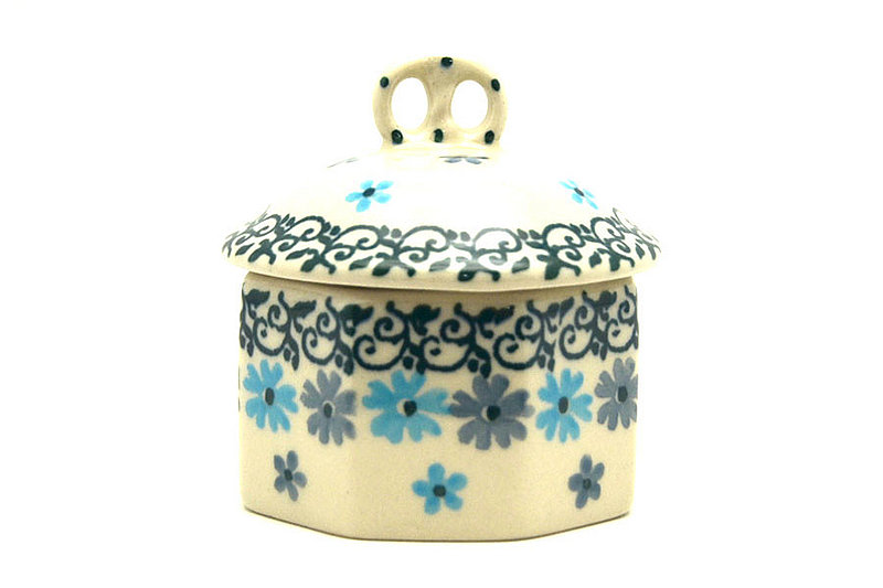 Ceramika Artystyczna Polish Pottery Trinket Box - Blue Dazzle 110-2250a (Ceramika Artystyczna)
