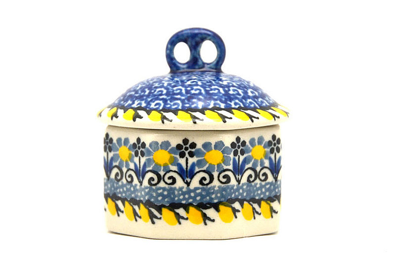 Ceramika Artystyczna Polish Pottery Trinket Box - Daisy Maize 110-2178a (Ceramika Artystyczna)