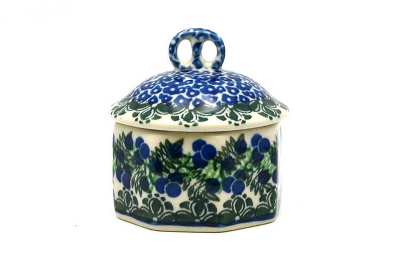 Ceramika Artystyczna Polish Pottery Trinket Box - Huckleberry 110-1413a (Ceramika Artystyczna)