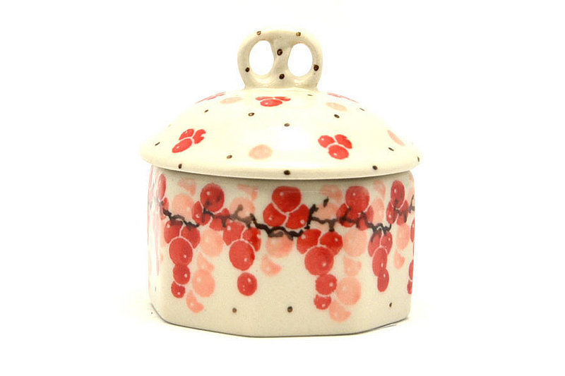 Polish Pottery Trinket Box - Pink Peppercorn