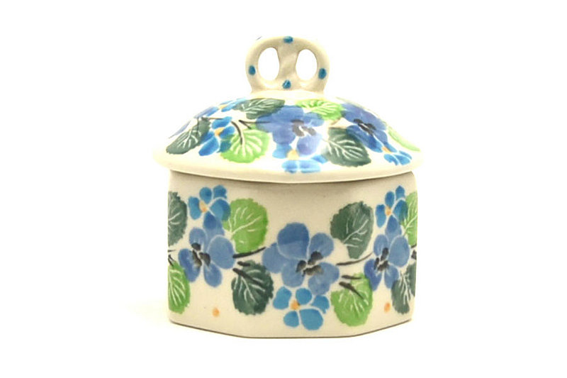 Ceramika Artystyczna Polish Pottery Trinket Box - Spring Viola 110-2339a (Ceramika Artystyczna)