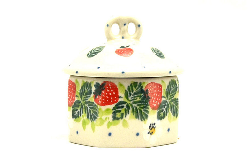 Ceramika Artystyczna Polish Pottery Trinket Box - Strawberry Field 110-2709a (Ceramika Artystyczna)