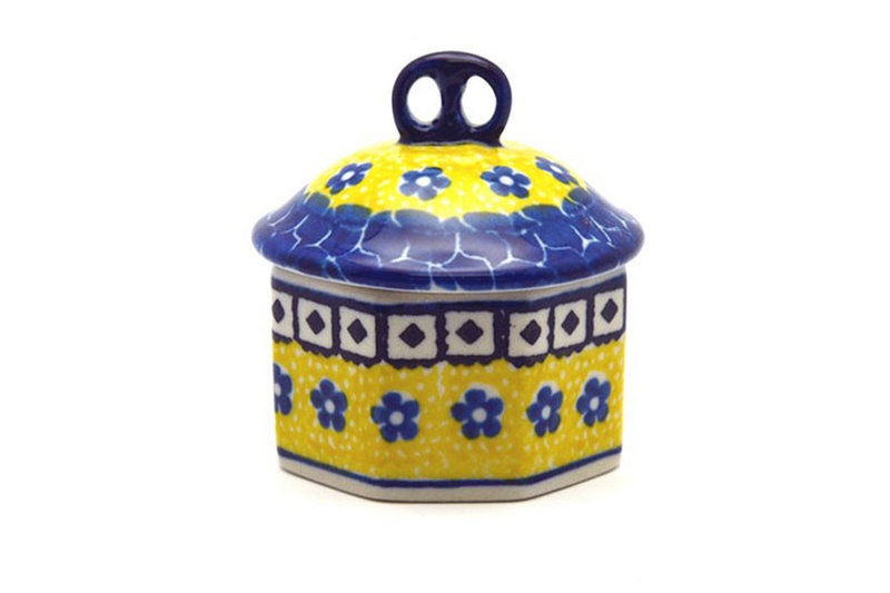 Ceramika Artystyczna Polish Pottery Trinket Box - Sunburst 110-859a (Ceramika Artystyczna)