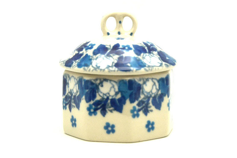 Ceramika Artystyczna Polish Pottery Trinket Box - White Poppy 110-2222a (Ceramika Artystyczna)