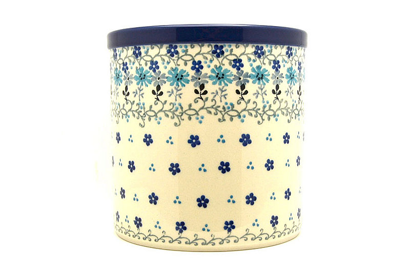 Ceramika Artystyczna Polish Pottery Utensil Holder - Bachelor Button 003-2641a (Ceramika Artystyczna)