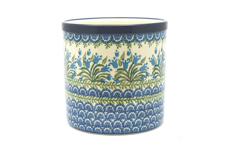 Ceramika Artystyczna Polish Pottery Utensil Holder - Blue Bells 003-1432a (Ceramika Artystyczna)